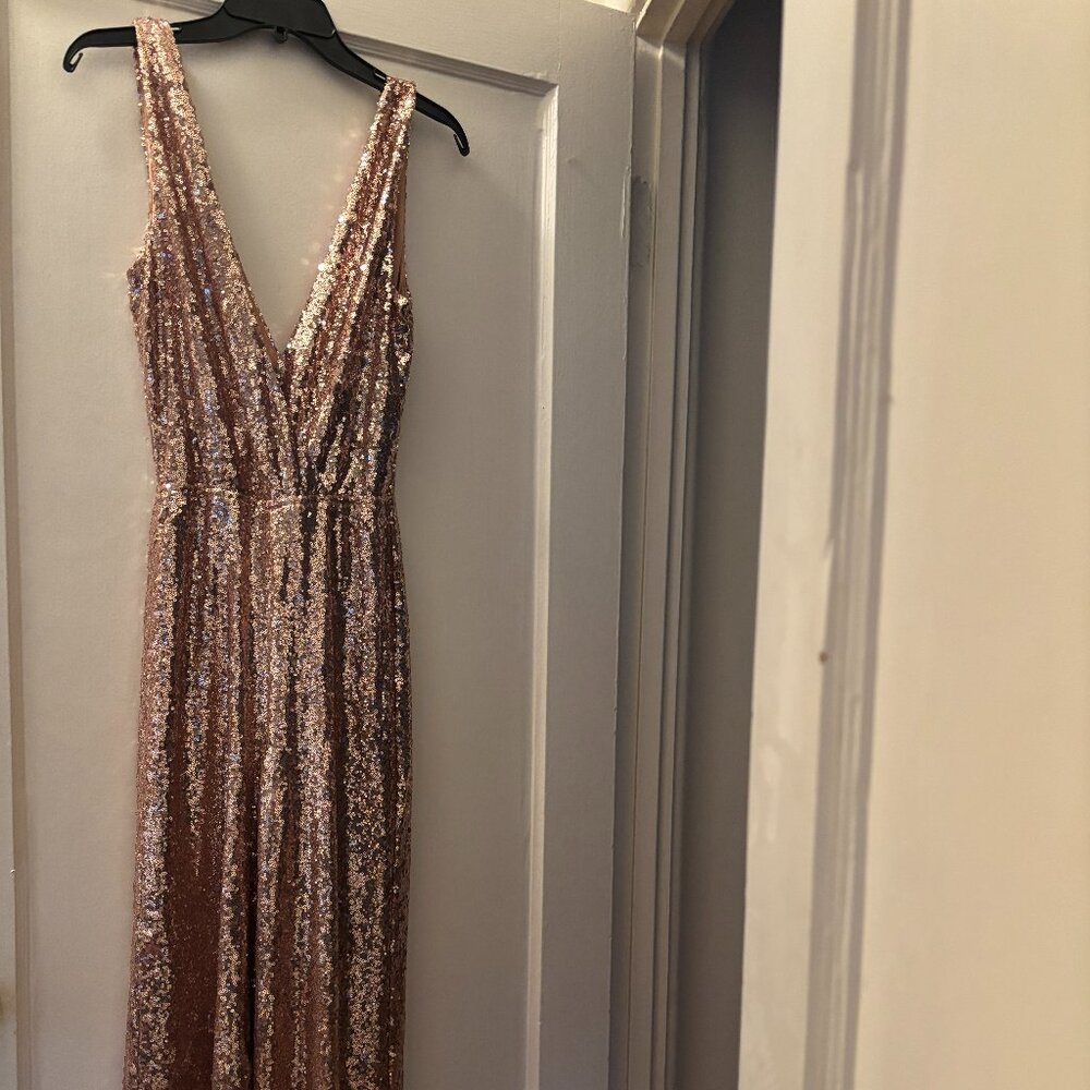 Superdown x Revolve Brandy Jumpsuit – Rose Gold ✨ NWT XS